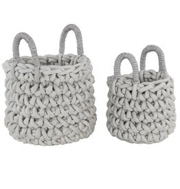 98880 GRAY FABRIC STORAGE BASKET