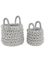 98880 GRAY FABRIC STORAGE BASKET