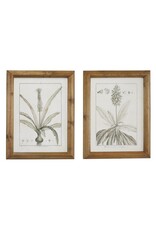 36575 WOOD LEAF FRAMED WALL ART