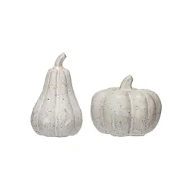 Stoneware Pumpkin, Reactive Glaze, 2 Styles, each CF3829A