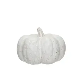 Stoneware Pumpkin, Reactive Glaze, Cream Color Speckled CF3830