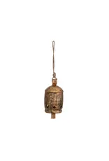 Metal Bell on Jute Rope with Star Cut-Outs XM9862