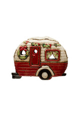 Hand-Painted Stoneware Camper w/ LED Lights XS2588