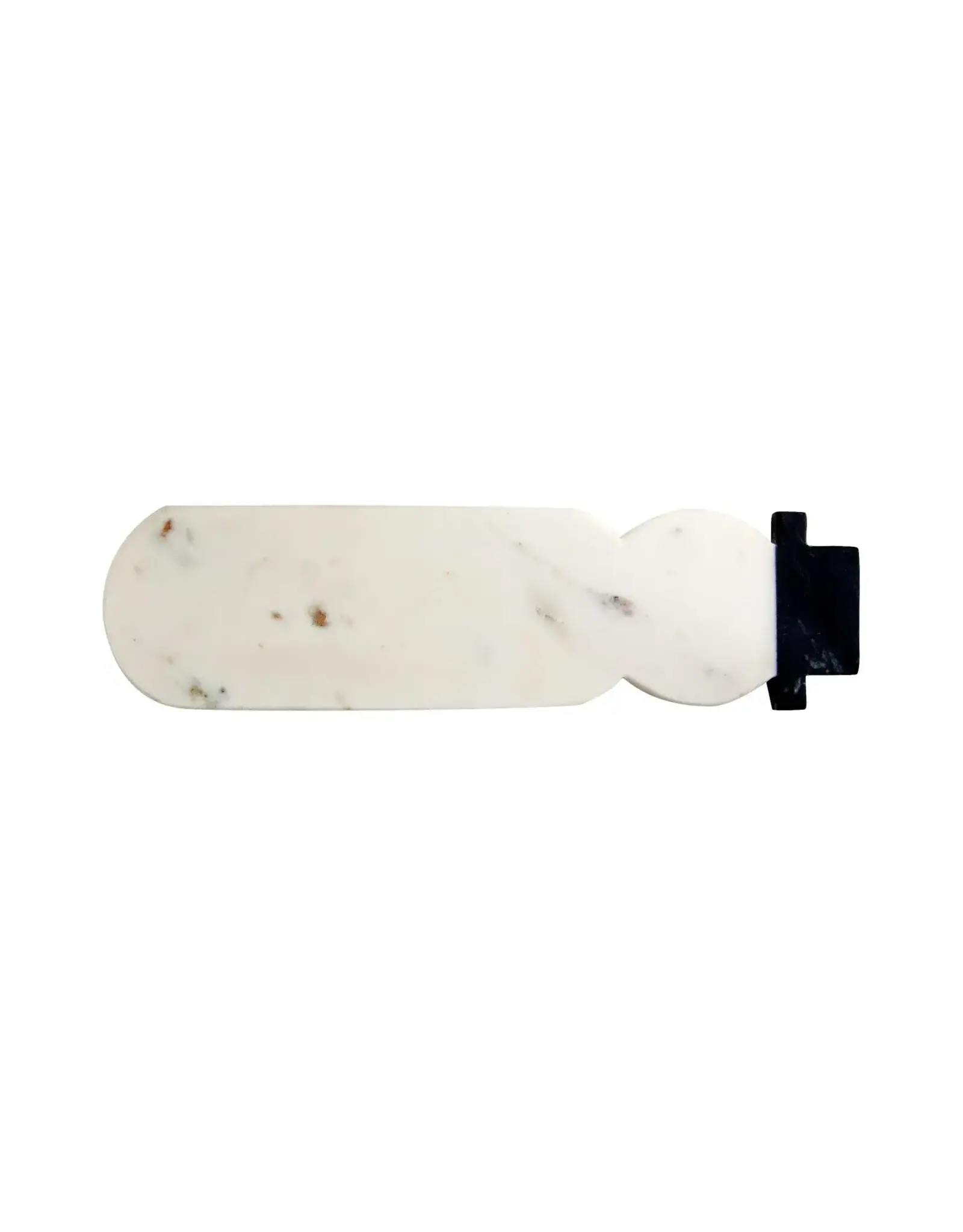 Marble Snowman Shaped Cheese/Cutting Board, White & Black XS5028