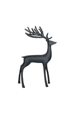 12"L x 4-3/4"W x 17-1/2"H Resin Reindeer, Black XS6069