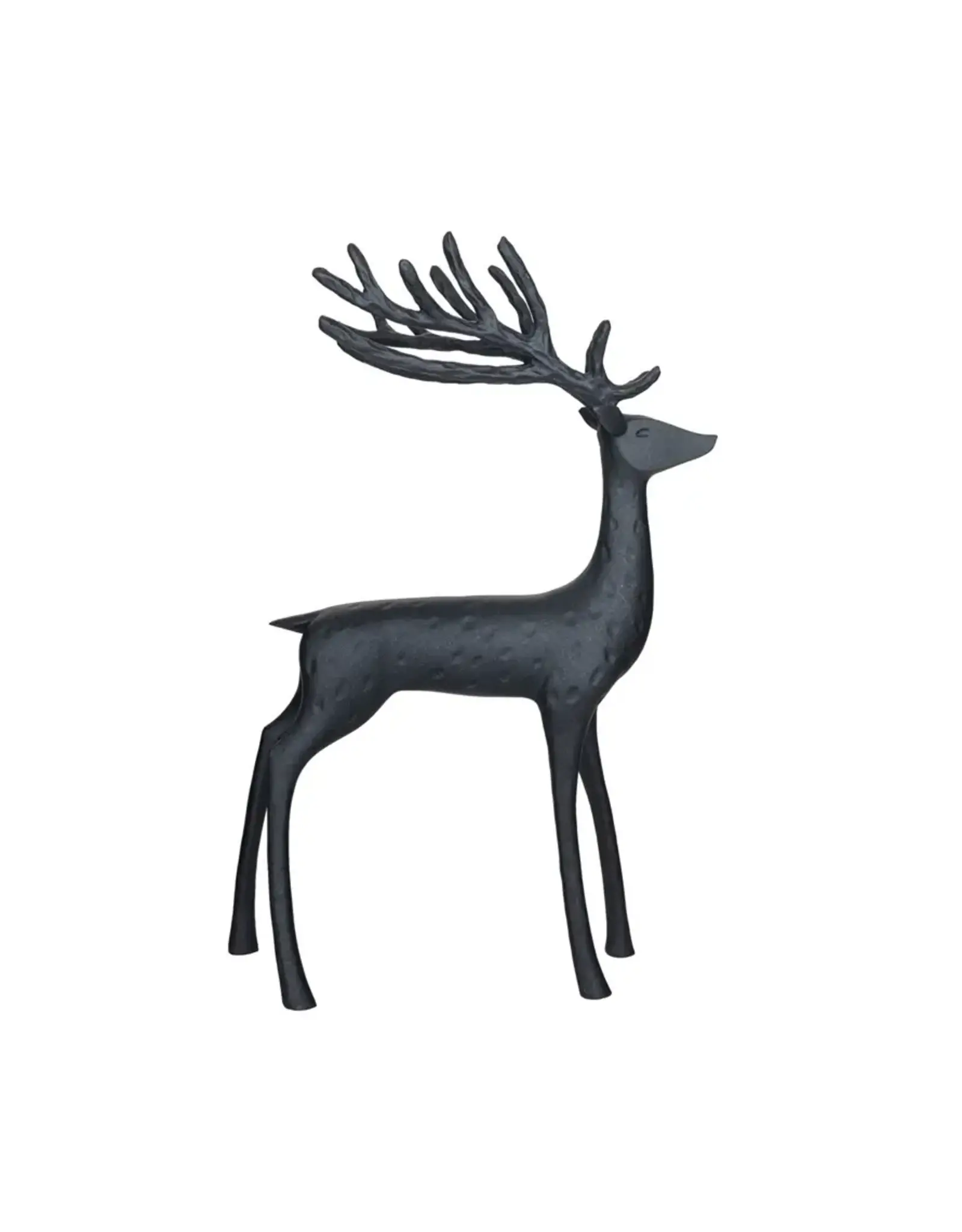 12"L x 4-3/4"W x 17-1/2"H Resin Reindeer, Black XS6069