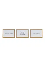 Metal & Glass Frame w/ Easel & Saying, Gold Finish, 3 Styles (Holds 4" x 6" Photo) XS6697A