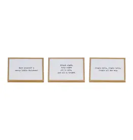 Metal & Glass Frame w/ Easel & Saying, Gold Finish, 3 Styles (Holds 4" x 6" Photo) XS6697A