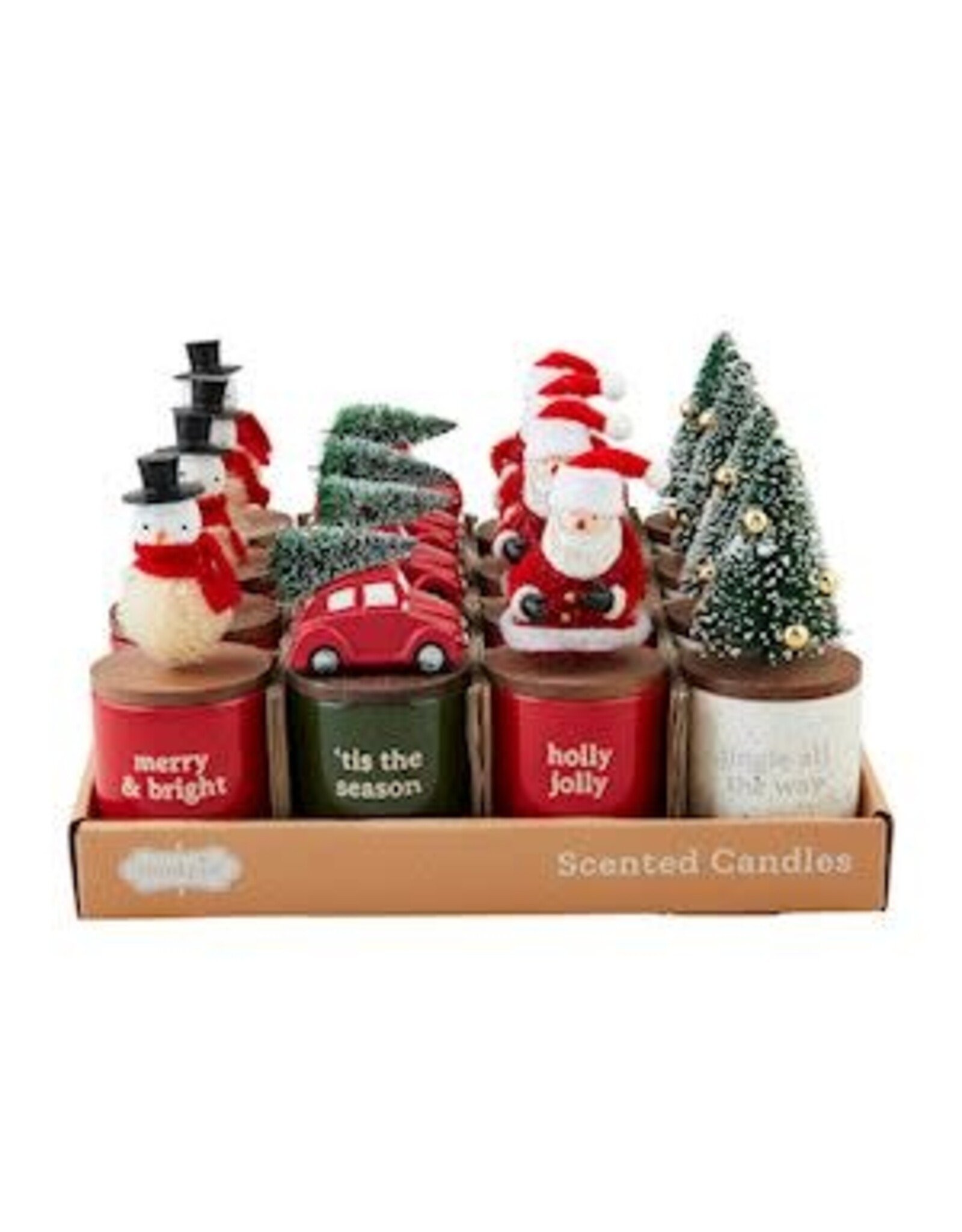 Christmas Bottle Brush Topper Candle 4 styles, each 49800242