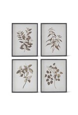 27.5 Inch Botanical Prints w/Black Wood Frame 4 styles, each 18506A