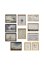 DF7135 Wood Framed Glass Wall Decor XS