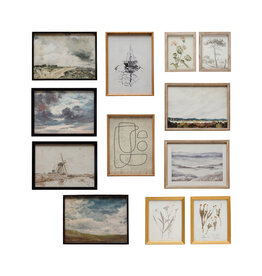 DF7135 Wood Framed Glass Wall Decor XS