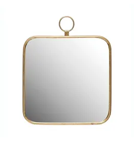 Metal Framed Wall Mirror, Gold Finish 7.5 x17.75 DF6079