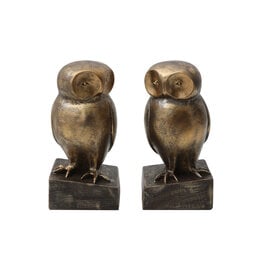 Bronze Owl Bookend  each AH0261