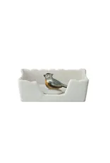 Stoneware Napkin Holder w/ Bird Shaped Weight, 2pc. DF9771