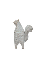 Stoneware Squirrel Shaped Jar, White DF9829