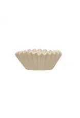 Stoneware Fluted Bowl, White DF7353