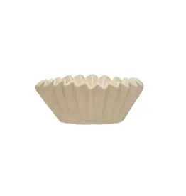 Stoneware Fluted Bowl, White DF7353