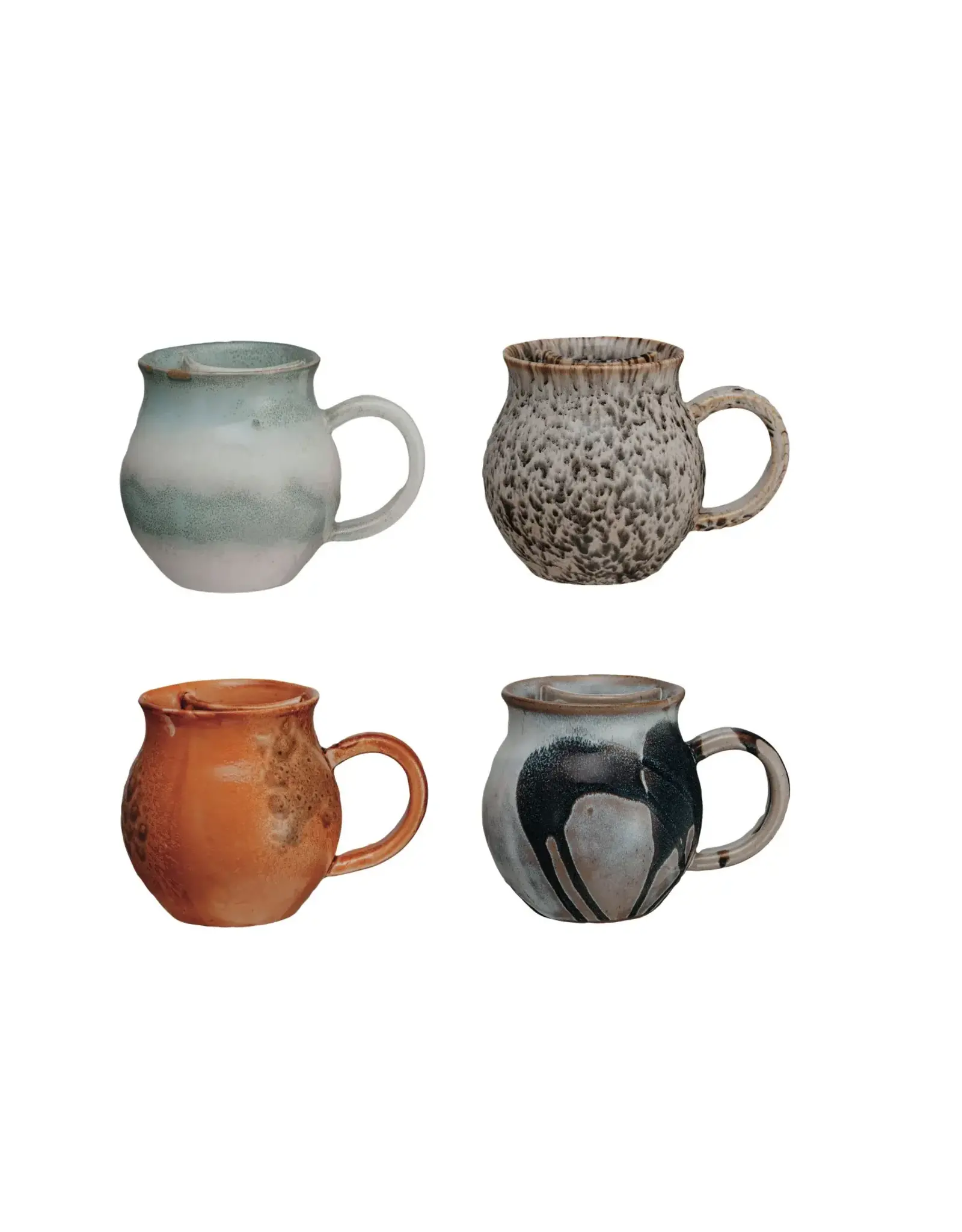 16 oz. Stoneware Mug w/ Tea Bag Holder, 4 Colors, Each DF9650A