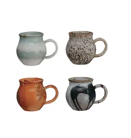 16 oz. Stoneware Mug w/ Tea Bag Holder, 4 Colors, Each DF9650A