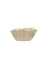 Stoneware Fluted Bowl, White DF7352