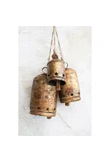 Metal Bell on Jute Rope with Star Cut-Outs XM9863