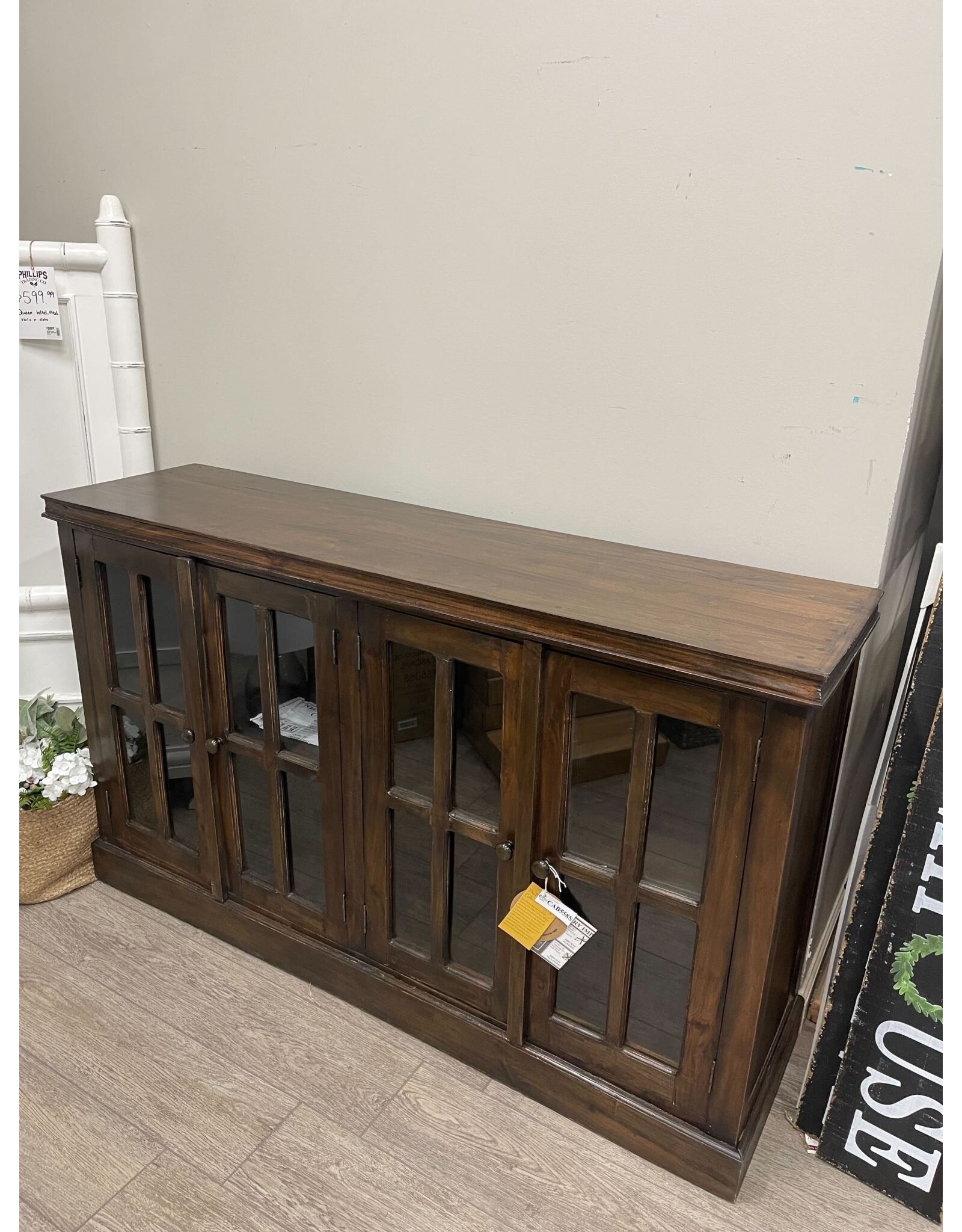 CAB558 4 Pnl Dr Credenza 59.8x16.1x35.8"H