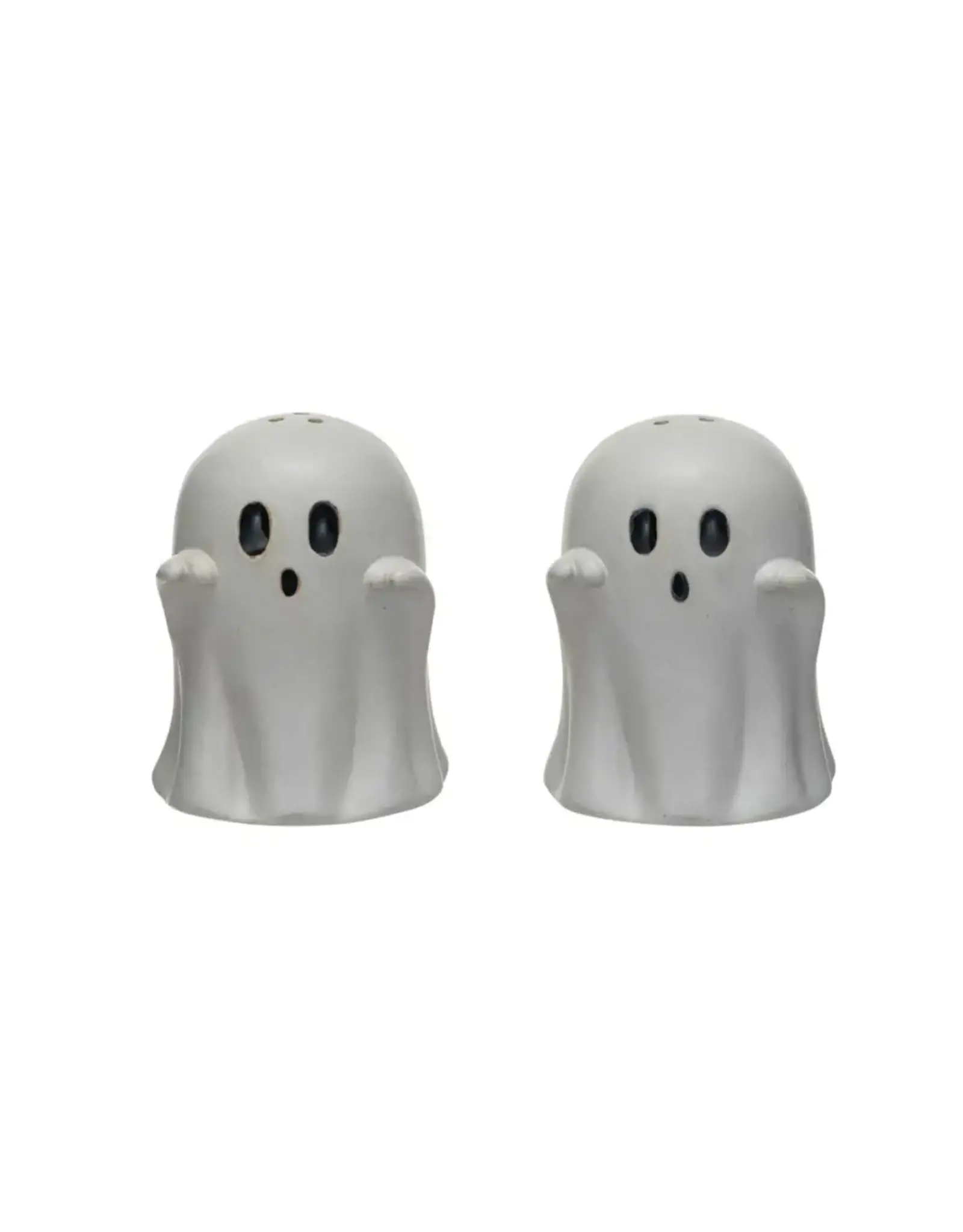 Stoneware Ghost Shaped Salt & Pepper Shakers, Set/2  hx1895
