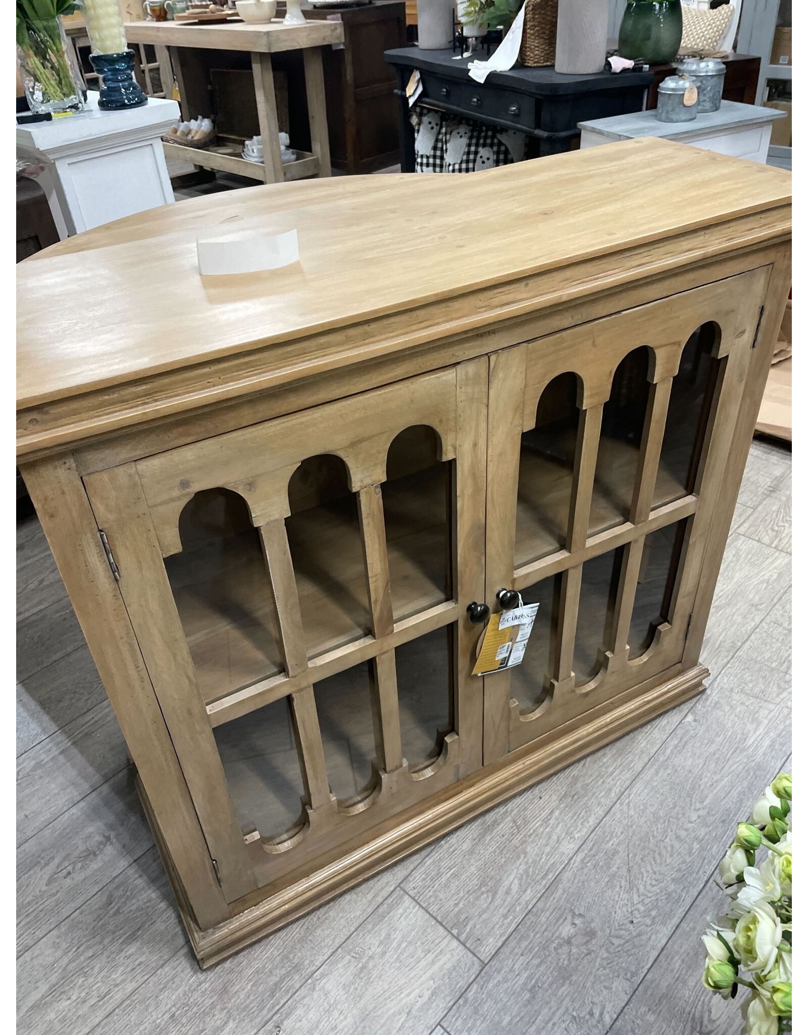 CAB495 Glazed Credenza 42.5x15x38.6"H
