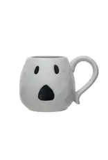 HX1892 4-1/2" Round x 4"H 16 oz. Stoneware Ghost Mug