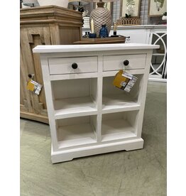 CAB2229SO Storage Rack 2Drw 27.5x11.3x29.5"H White Wash