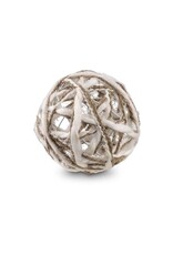 4 Inch Cream and Tan Yarn Ball Ornament 53637A