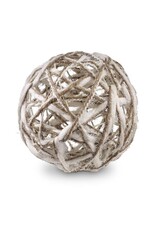 6 Inch Cream and Tan Yarn Ball Ornament  53637B