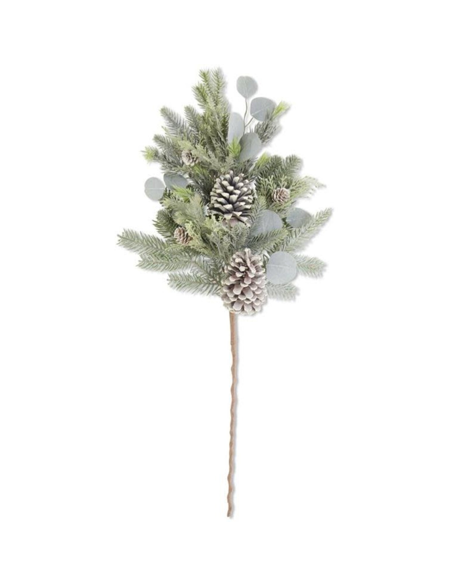 32 Inch Frosted Fir Pine Spray w/Eucalyptus 54268A
