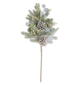 32 Inch Frosted Fir Pine Spray w/Eucalyptus 54268A
