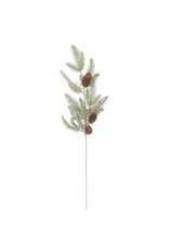 32 Inch Soft Green Pine Stem w/Pinecones  55222A