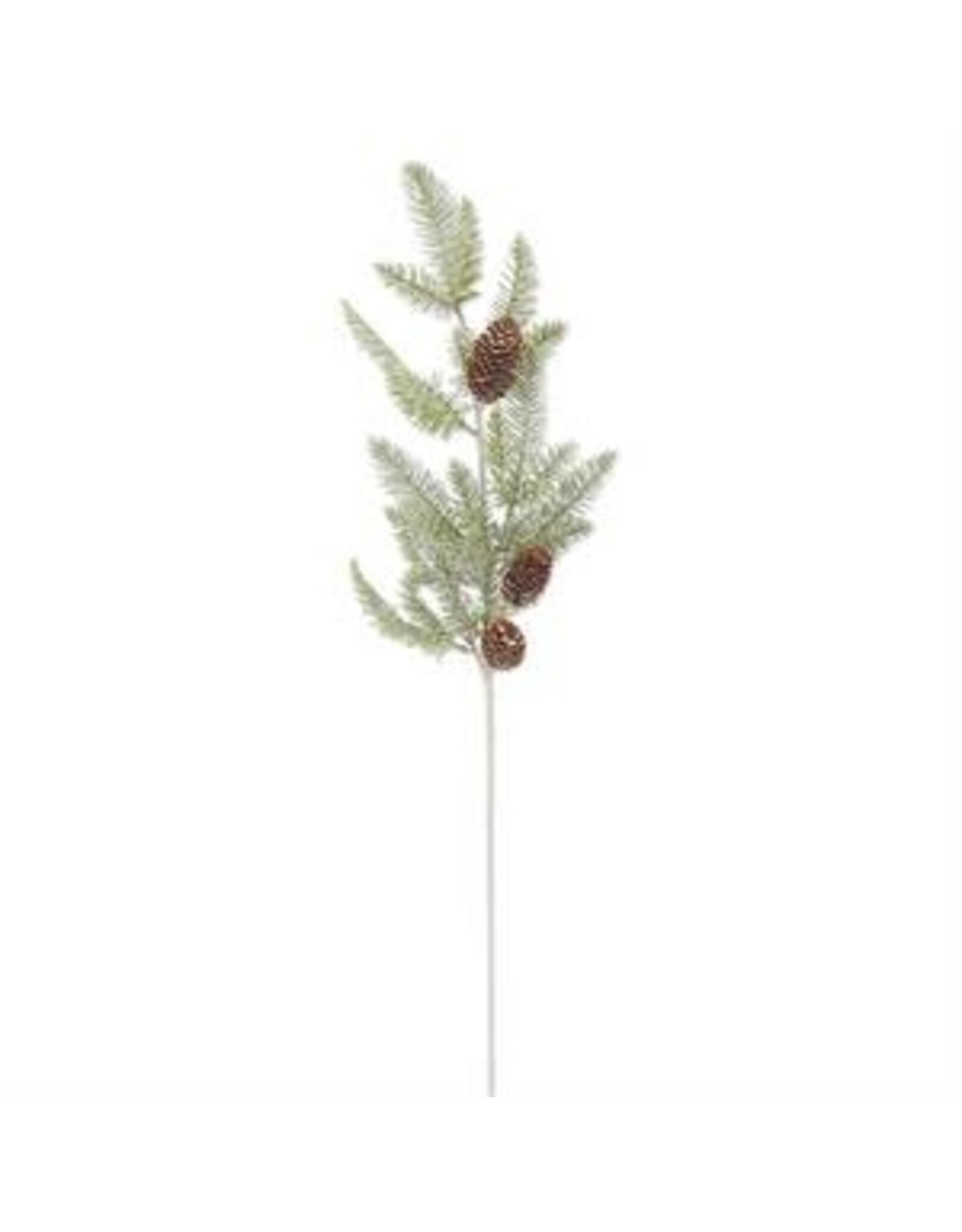 32 Inch Soft Green Pine Stem w/Pinecones  55222A