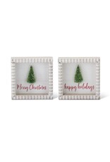 6 Inch Square Holiday Message Signs  2 styles, each  55506A