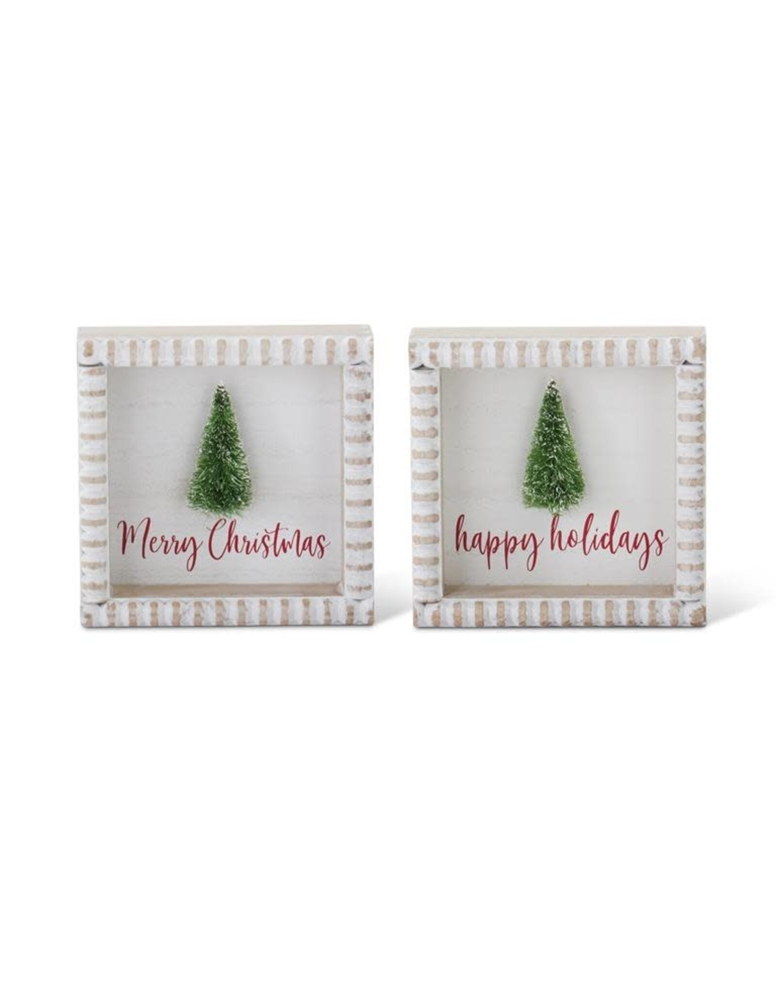 6 Inch Square Holiday Message Signs  2 styles, each  55506A