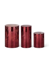 Red Mirrored LED Candles w/Timer 55734A-RD