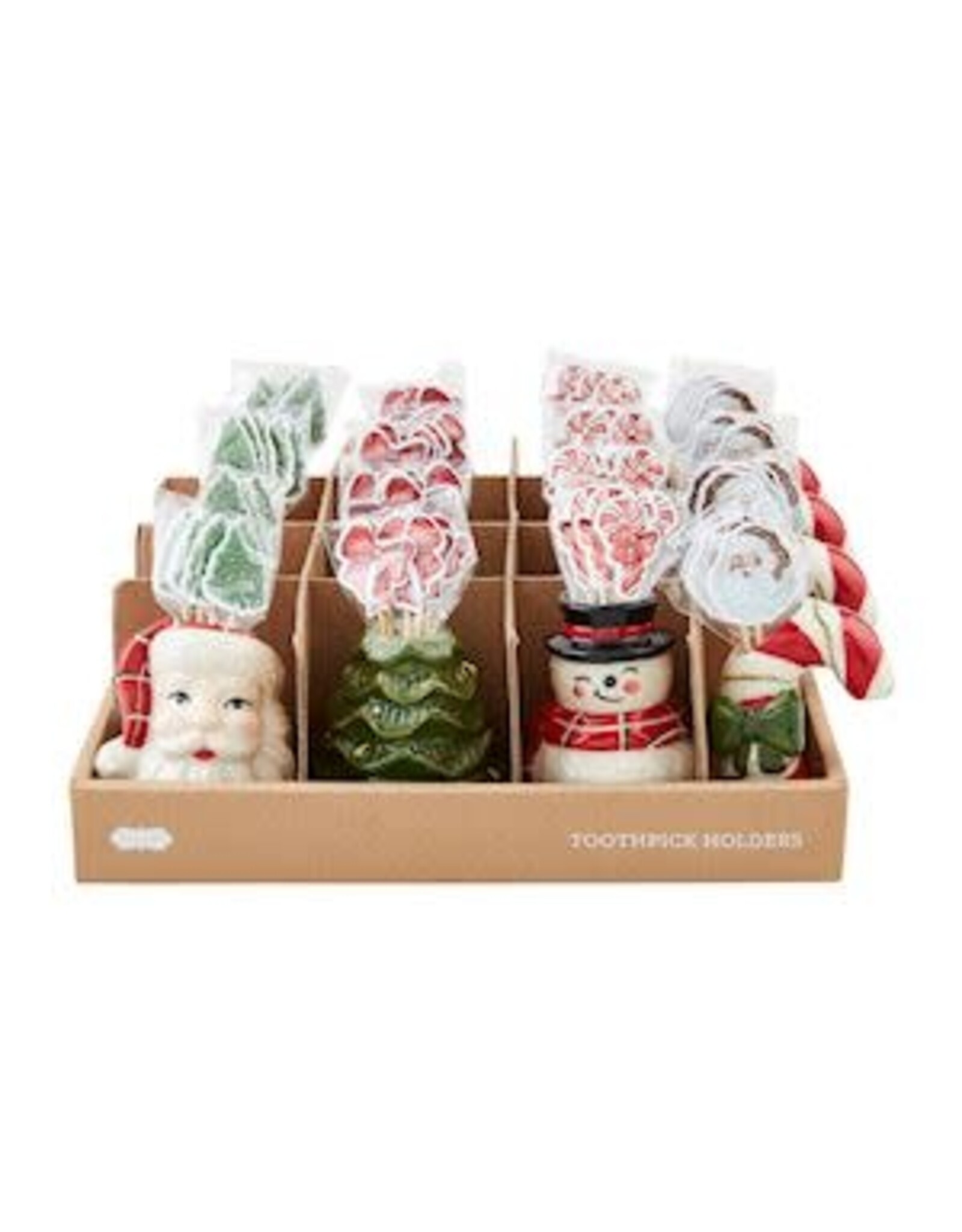 Christmas Toothpick Caddy Set4 styles, each  40430017