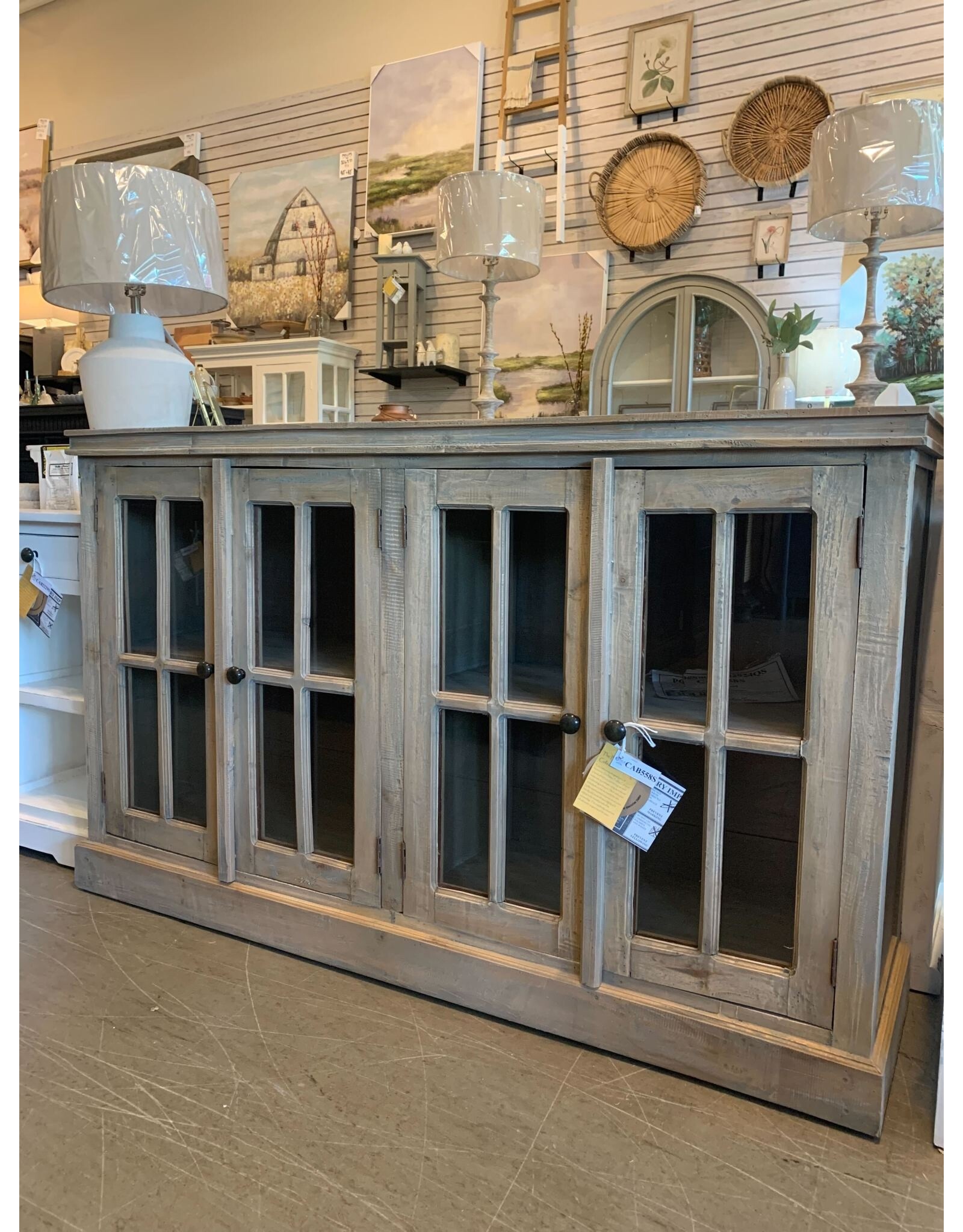 CAB558 4 Pnl Dr Credenza 59.8x16.1x35.8"H