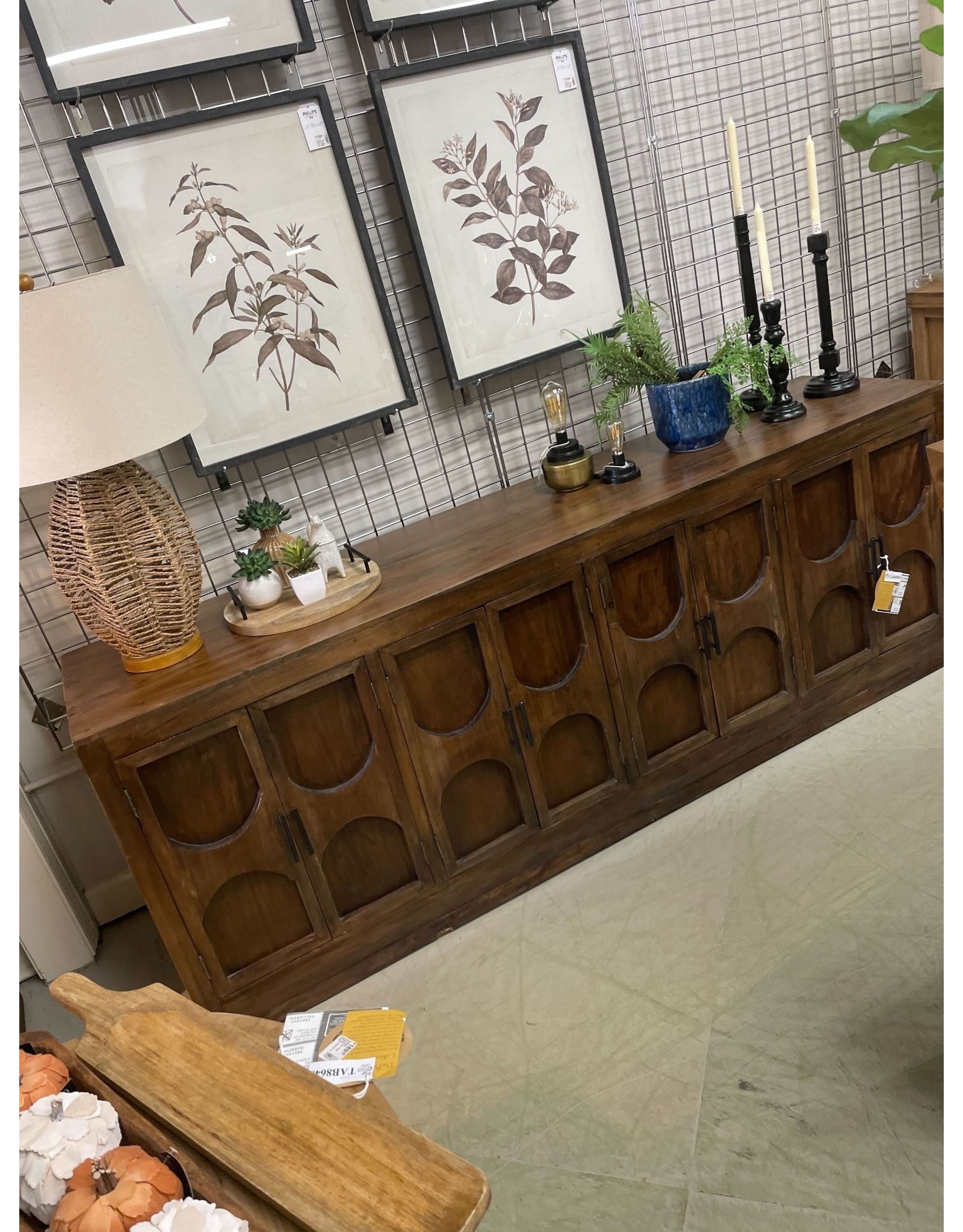 CAB488 Long Low Sideboard 86.2x20.1x31.1"H
