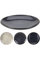 Stoneware Plate w/ Reactive Glaze  Q97000440