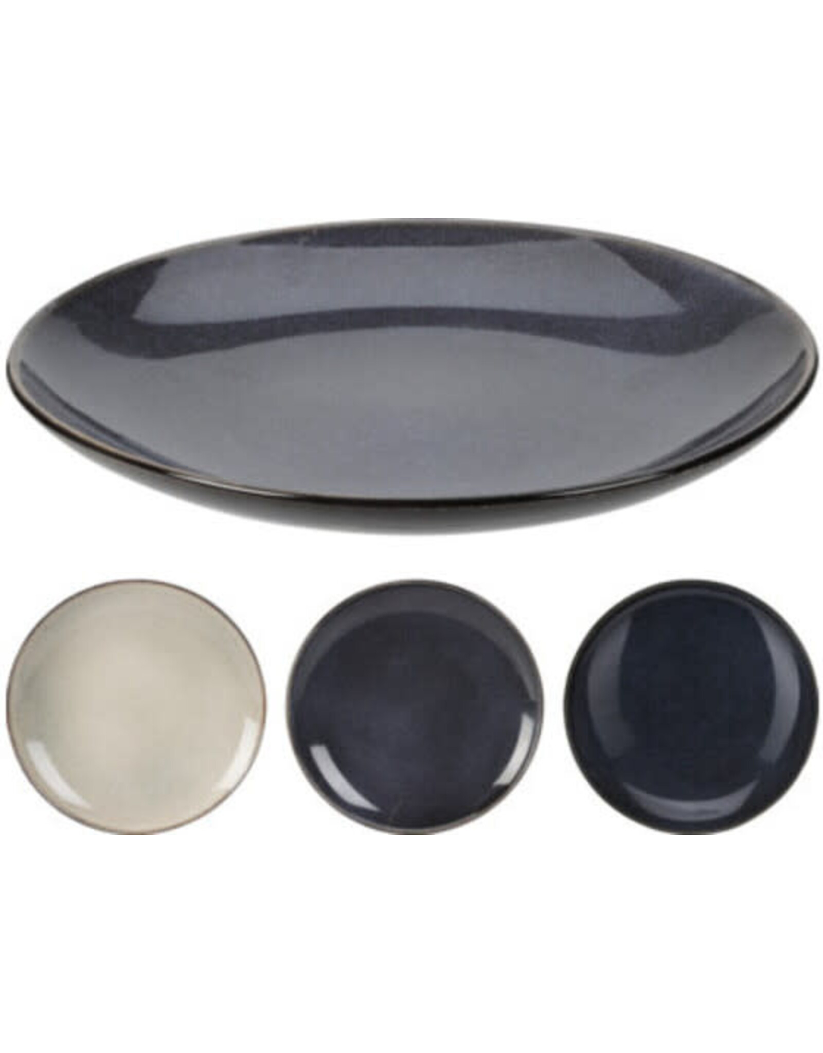 Stoneware Plate w/ Reactive Glaze  Q97000440