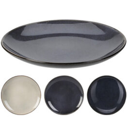 Stoneware Plate w/ Reactive Glaze  Q97000440
