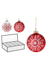Christmas Ball  80mm 2 styles Snowflake ABT633040