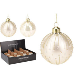 Christmas Ball  80mm 2 styles Colour ABT633050