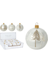 Christmas Ball Tree 80mm 3 styles white AVG115880
