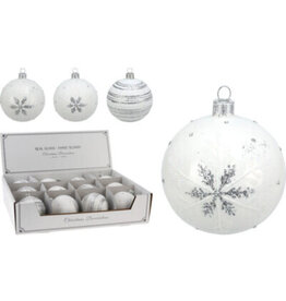 Christmas Ball  80mm White 4 styles AVG118540